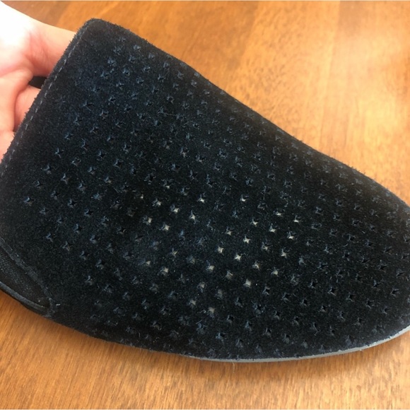 LUCKY BRAND | Perforated Black Suede Loafer Flat Slip On | Size 7 - 7.5 - Picture 9 of 14